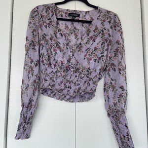 Intermix Silk Elin Spring Floral Top Size Small